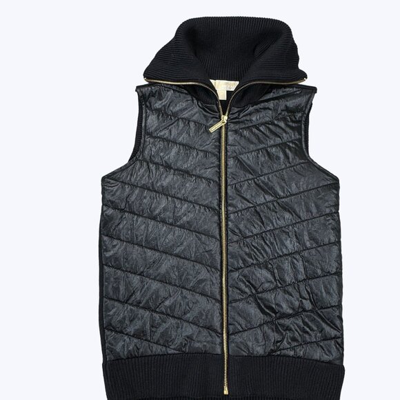 Michael Kors Jackets & Blazers - Michael Kors Women's Black High‎ Collar Vest Size XS Full Zip